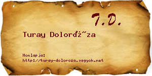 Turay Doloróza névjegykártya